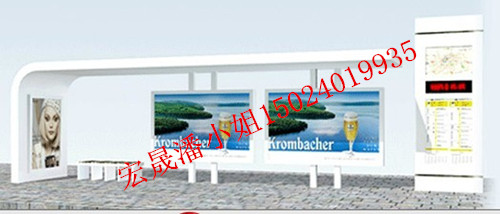 广东候车亭灯箱规格可以安放多大的广告，电器需要多少